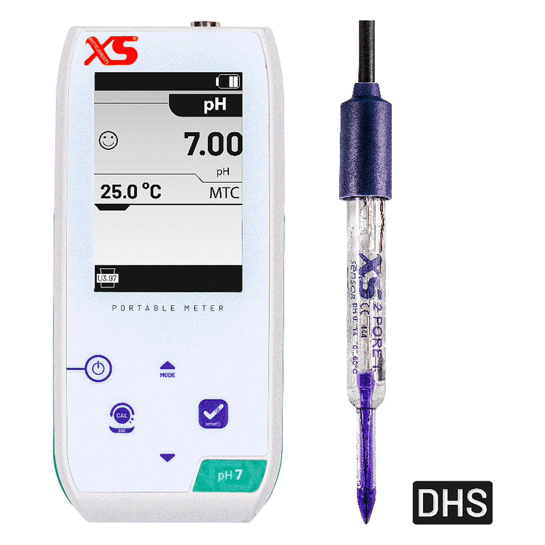 XS-pH-7-NEX-Food-pHmetro-portatile---Elettrodo-2-Pore-T-DHS